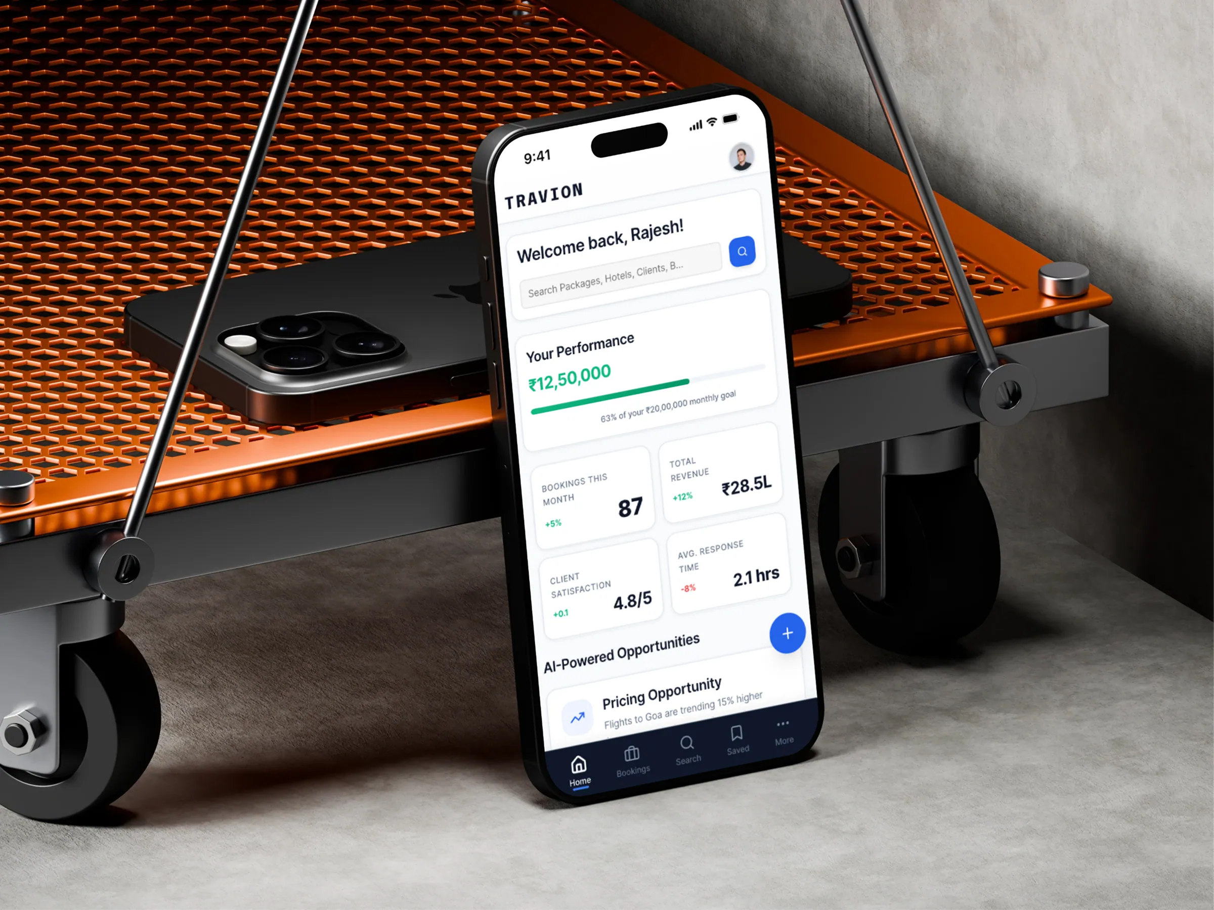 Travion Mobile App UI for Travel Agents - Mobile UX Design